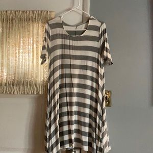 grey stripe dress